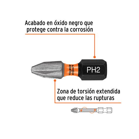 Ficha Tecnica Estuche Con Puntas De Cruz Ph De Impacto Largo