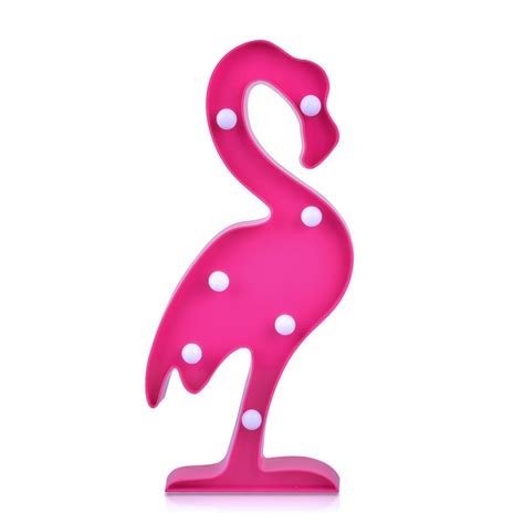 Yiamia Flamingo Led Light Flamingos Pink Night Lamp Romantic Battery