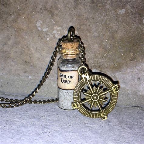 Pirates of the Caribbean Jar of Dirt Necklace With Compass and - Etsy ...