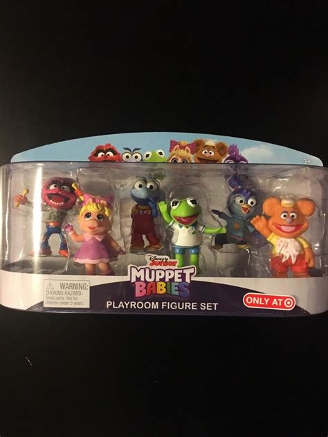 Muppet Babies Playroom 6 Figure Set Kermit Piggy Animal Gonzo Fozzie