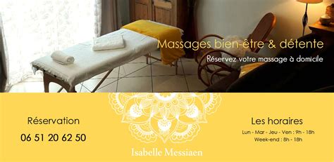 Isabelle Messiaen Massages Bien être à Domicile Forfaits Massages Au