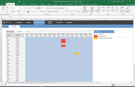 Planilha De Agendamento De Servi Os Planilhas Prontas