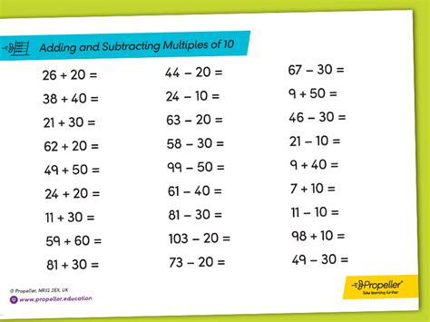 Adding Subtracting Multiples Of With Digit Numbers Teaching