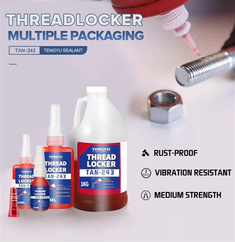 Rust Proof High Temperature Anaerobic Adhesive Threadlocker For