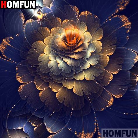 Homfun Quadrado Completobroca Redonda 5d Diy Pintura Diamante Flor Bordado Ponto Cruz 5d