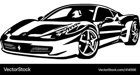 Ferrari Italia Royalty Free Vector Image Vectorstock