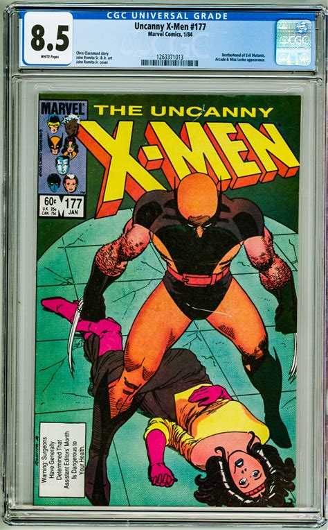 The Uncanny X Men Cgc White Pages Broken Bottom Left