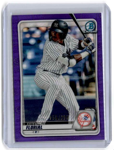 Bowman Chrome Purple Refractor Estevan Florial New York