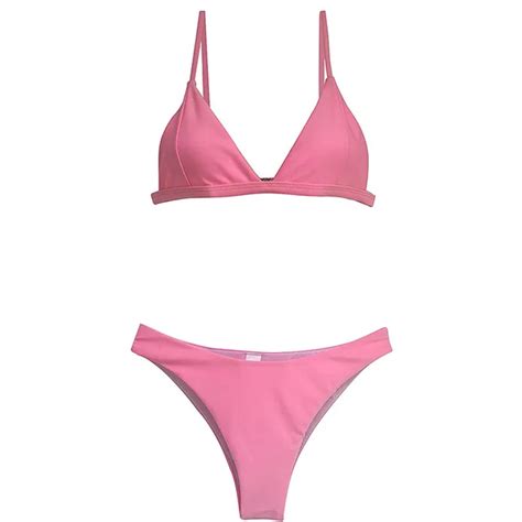 Pacento 2018 Sexy Mirco Bikini Set Seamless String Biquini Cheeky Swim