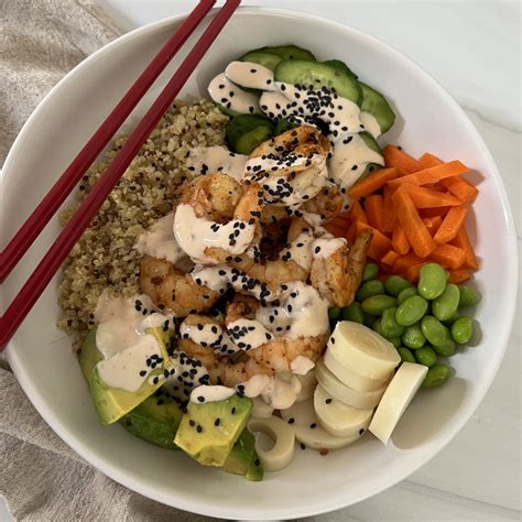 Bowl Saludable De Camarones Y Quinoa La Soleta Arte En Cocina