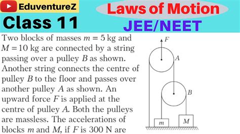 Two Blocks Of Masses M 5 Kg And M 10 Kg Are Connected By A String