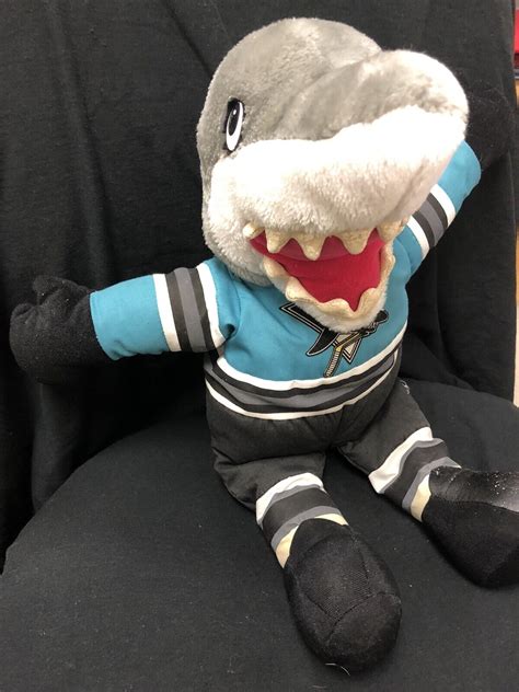 SJ Sharkie San Jose Sharks mascot stuffed plush puppet 18 inches Original RARE | eBay