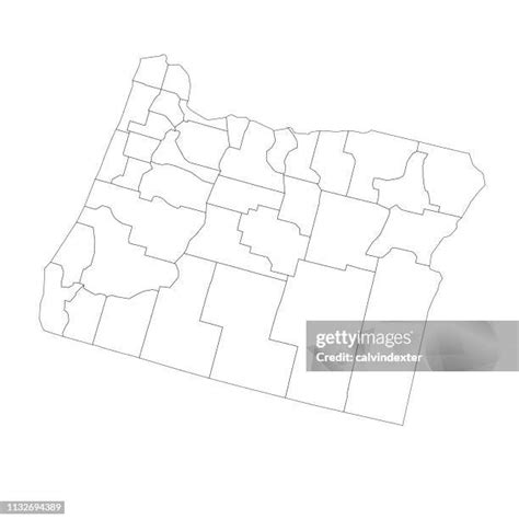 Oregon Map With Counties Photos and Premium High Res Pictures - Getty ...