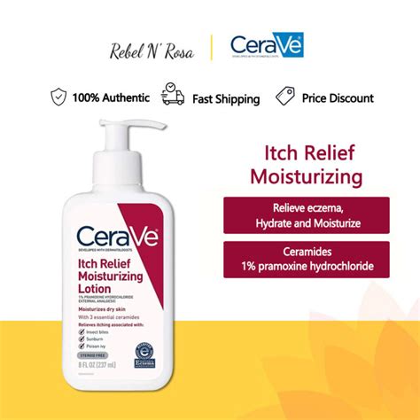 Cerave Itch Relief Moisturizing Dry Skin Cream Fragrance Free 237ml Lazada