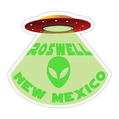 R And R Inc Roswell New Mexico Souvenir Ufo Spaceship Alien Decal