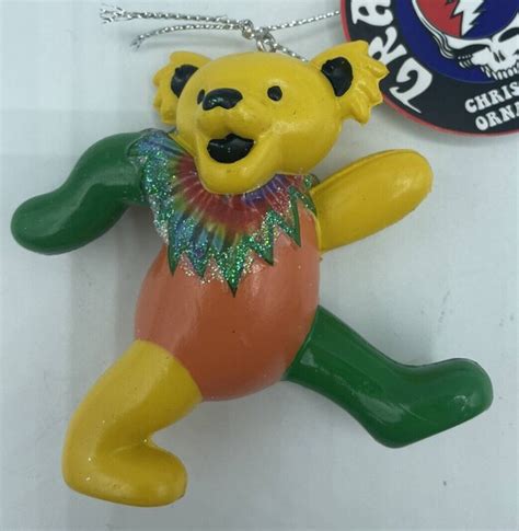 Grateful Dead Dancing Bear Tie Dye Ornament Orange Yellow - Etsy