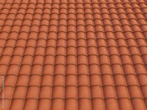 roof spanish tile texture 3d Stock Illustration | Adobe Stock