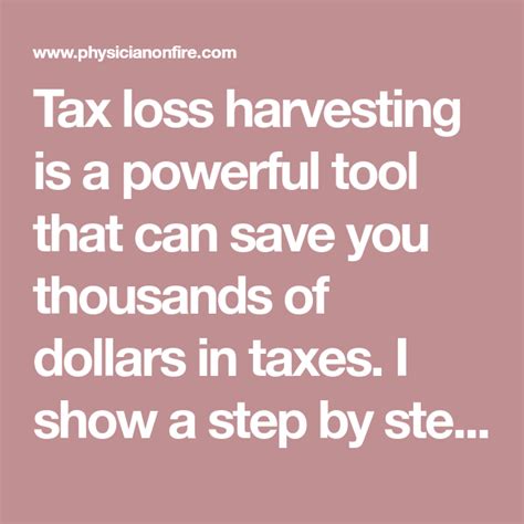 Tax Loss Harvesting With Vanguard A Step By Step Guide Physician On