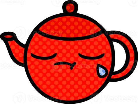 Comic Book Style Cartoon Teapot 40701087 Png