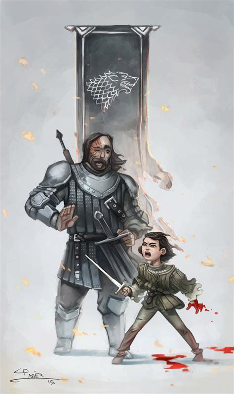 GOT Arya and The Hound by jpbravomalo on DeviantArt