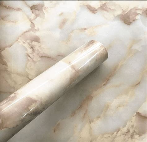 Moyishi Jade Look Marble Paper Adhesive Paper Gloss Granite Vinyl Wrap Kitchen Countertop Peel