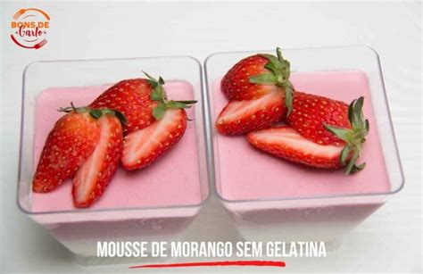 Como Fazer Mousse De Morango Sem Gelatina