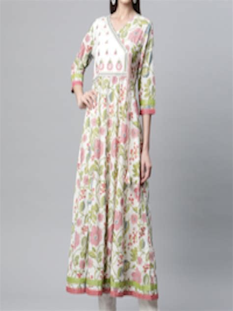 Buy Readiprint Fashions Women White And Green Floral Printed Floral