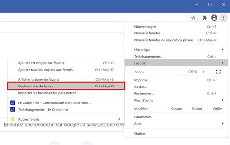 Google Chrome Exporter Ses Favoris Le Crabe Info
