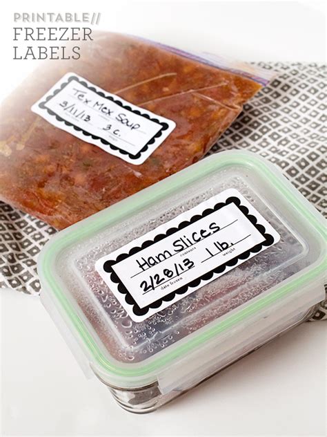 Printable Freezer Labels and Recipes - Sarah Hearts