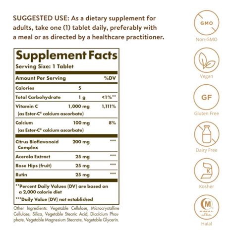 Solgar Ester C Plus Vitamin C Vitamin C 1 000 Mg 90 Tabletten