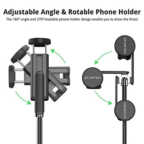 Atumtek Selfie Stick Tripod Extendable 3 In 1 Aluminum Selfie Stick