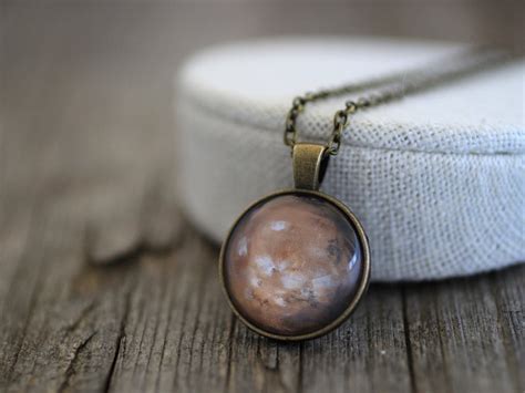 Planet Mars Necklace Mars Necklace Mars Mars Jewelry Mars