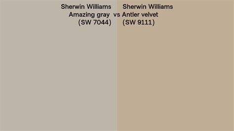 Sherwin Williams Amazing Gray Vs Antler Velvet Side By Side Comparison