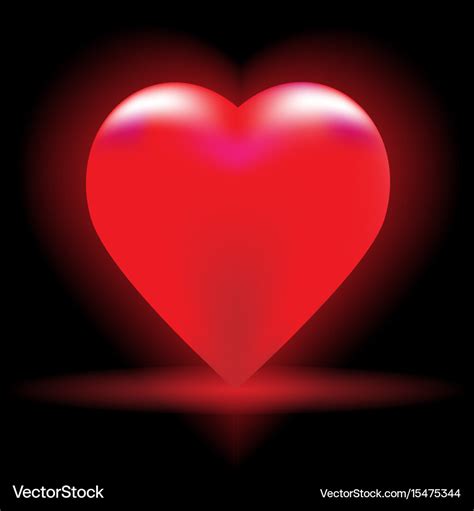 Bright Red Heart On A Black Background Royalty Free Vector