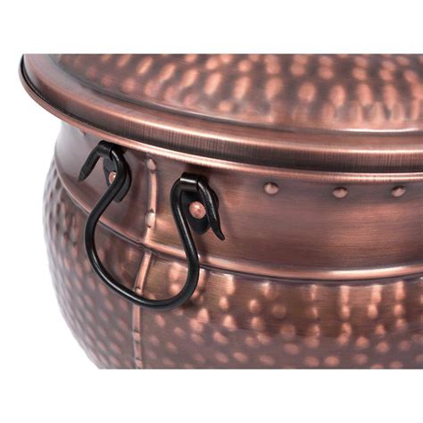 Birdrock Home 3023 Hammered Hose Pot With Lid