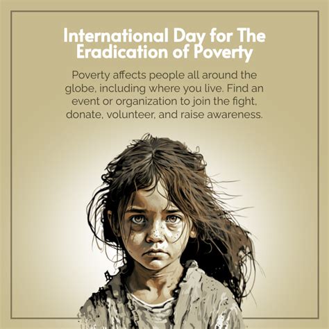 International Eradication Of Poverty Day Template Postermywall