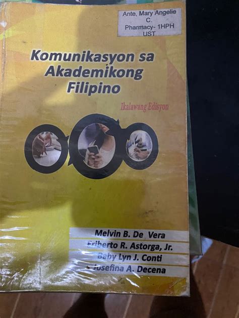 Komunikasyon Sa Akademikong Filipino Hobbies And Toys Books And Magazines