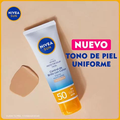 Nivea Protector Solar Facial Control Brillo Tono Medio 50ml MercadoLibre