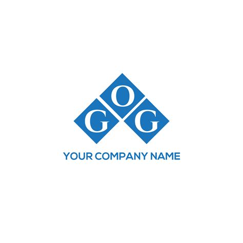 GOG letter logo design on WHITE background. GOG creative initials ...