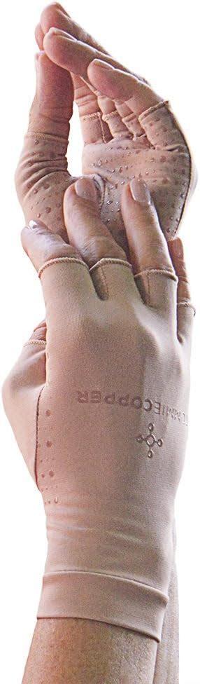 Tommie Copper Womens Recovery Half Finger Gloves Nude Large Sports And Outdoors