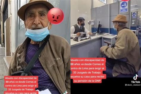 Abuelito Va Desde Comas Hasta Centro De Lima Para Exigir Al Juzgado Su Pensión De La Onp Infobae