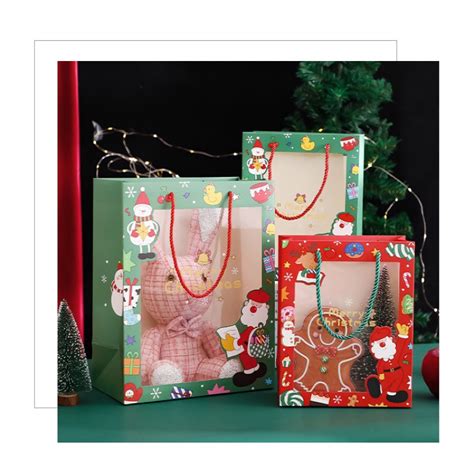 Túi Giấy Quà Tặng Giáng Sinh Một Mặt Gương Noel Mẫu Mới Nhất HOT TREND NOEL TIKTOK