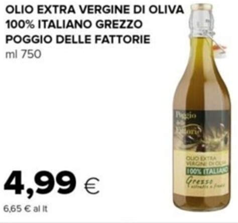 Olio Extra Vergine Di Oliva 100 Italiano Grezzo Poggio Delle Fattorie