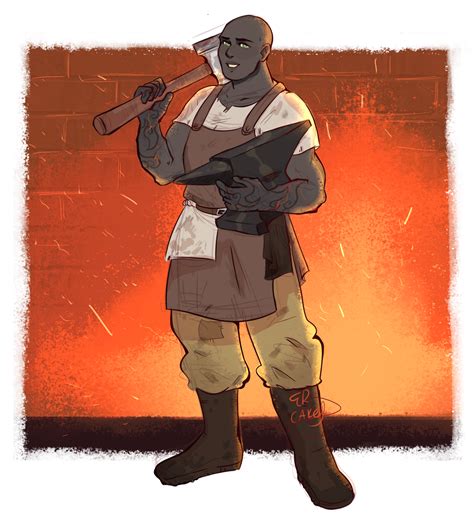 [art] Maviega Whetskin Goliath Blacksmith R Dnd