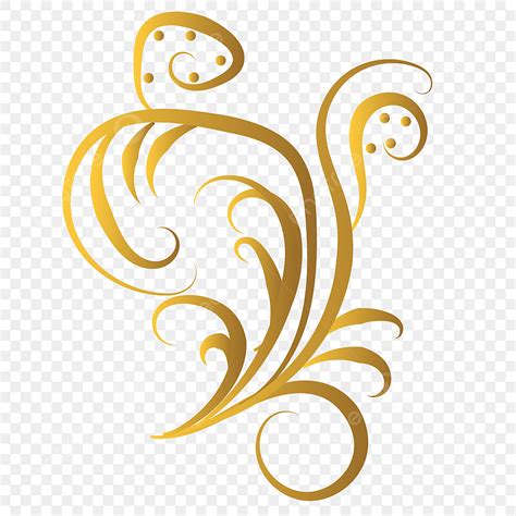 Flower Vine Vector Art PNG Vector Golden Flower Vine Flower Vector