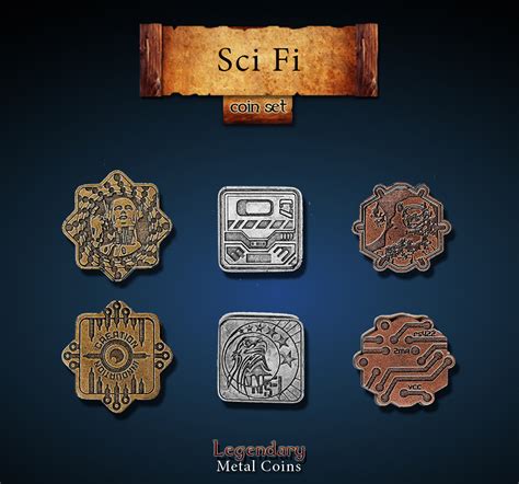 Sci Fi Coin Set Drawlab Entertainment