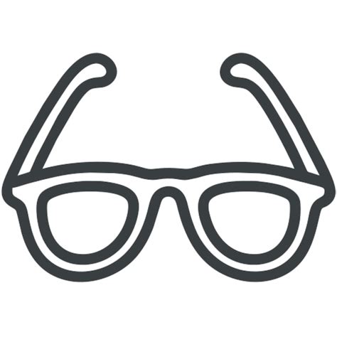 Contorno Del Icono De Las Gafas Vector Premium