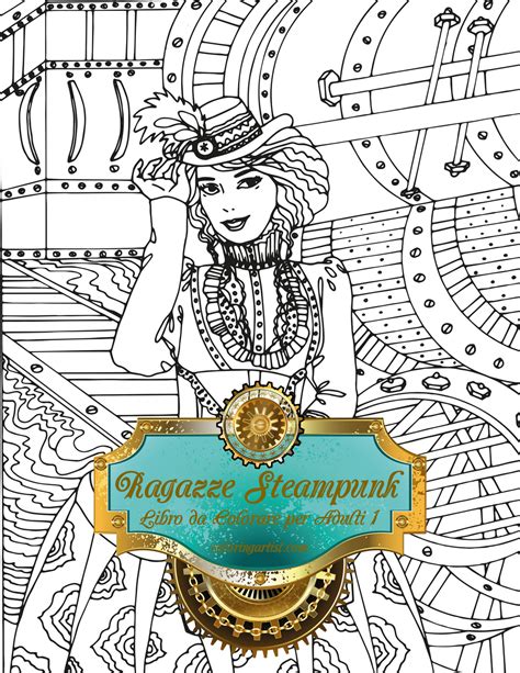 Ragazze Steampunk Libro Da Colorare Per Adulti