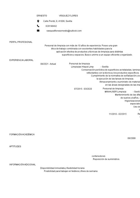 Consultar Flexible P Ngase En Fila Cuales Son Las Partes De Un Cv