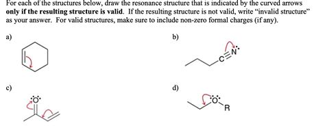 For Each Of The Structures Below Draw The Resonance